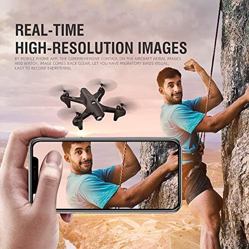 GOOLRC RC Drone com câmera dupla para adultos, câmera HD 1080p Drone WiFi FPV, Quadcopter RC dobrável com modo sem cabeça,