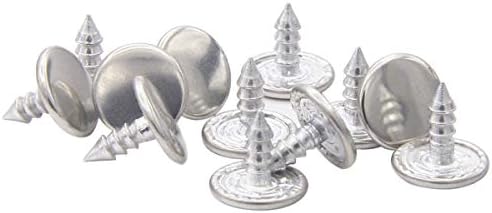 12 conjuntos de botões Jean Brass Substituição sem botões de metal de costura