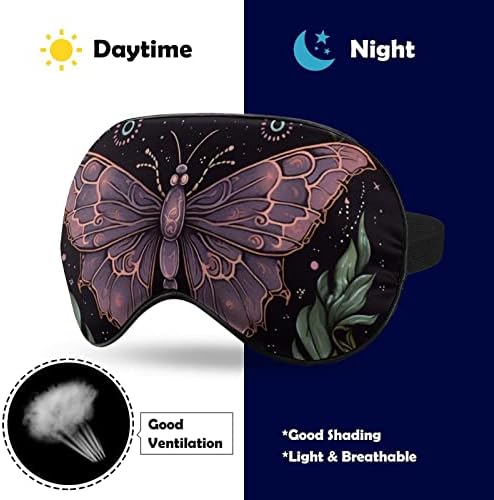 Máscaras para os olhos do sono, Butterfly Aesthetic Moon Sleep Máscara e vendimento com cinta elástica/bandana para homens