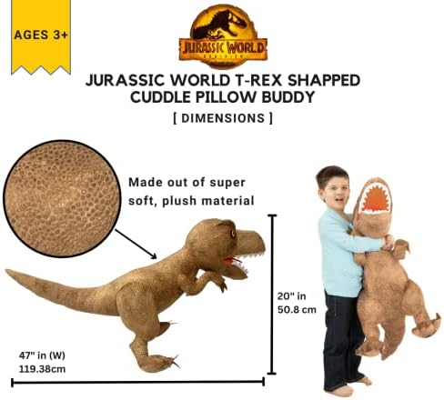 Franco Kids Bedding Super Plexh Cush Cuddle Buddy, Jurassic World