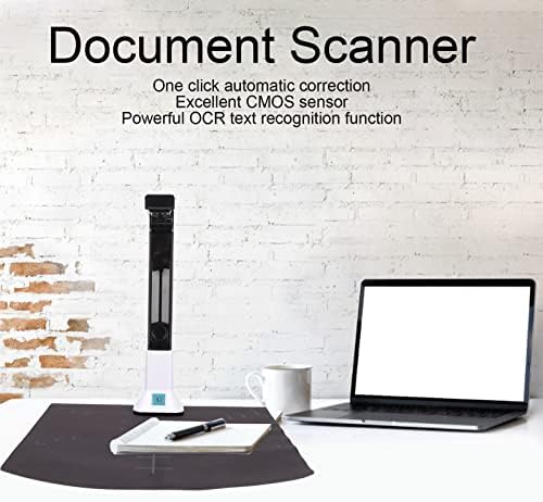 Câmera de documentos, 8MP A4 Focando automaticamente o scanner USB Doc Support OCR Multi Language Reconhecimento, para demonstração ao vivo, conferência na web, ensino remoto