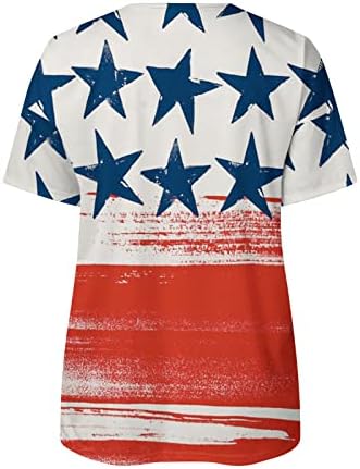 4 de julho Top for Women 2023 Summer Independence Day Tees