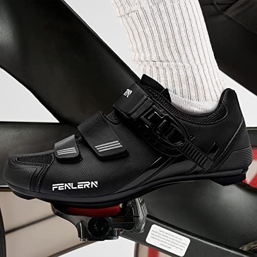 Sapatos de ciclismo Fenlern para homens Mulheres compatíveis com bicicleta de bicicleta de bicicleta interna Bicicleta