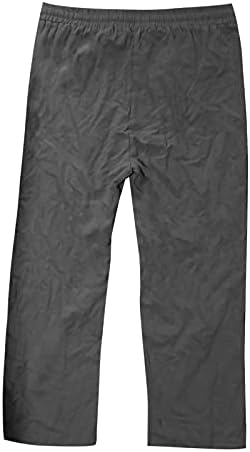 Calças de linho de algodão para homens, Sun Graphic Hippie Baggy Style Confortável respirável leve calça de ioga longa e leve