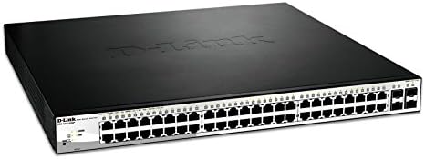 D-Link Smart Gerenciado Camada de 2+ Gigabit Ethernet Poe Switch com 4 portas e orçamento de combinação RJ45/SFP, Black;