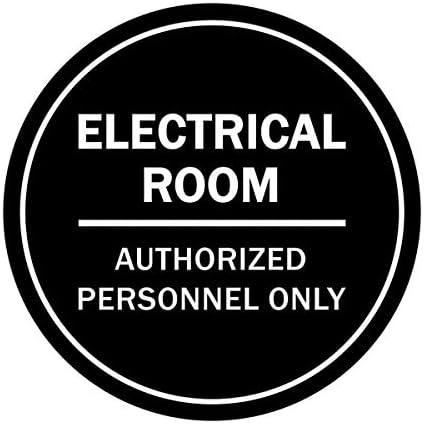 Sinais Bylita Circle Room Electrical Autorizado apenas Sign - Grande