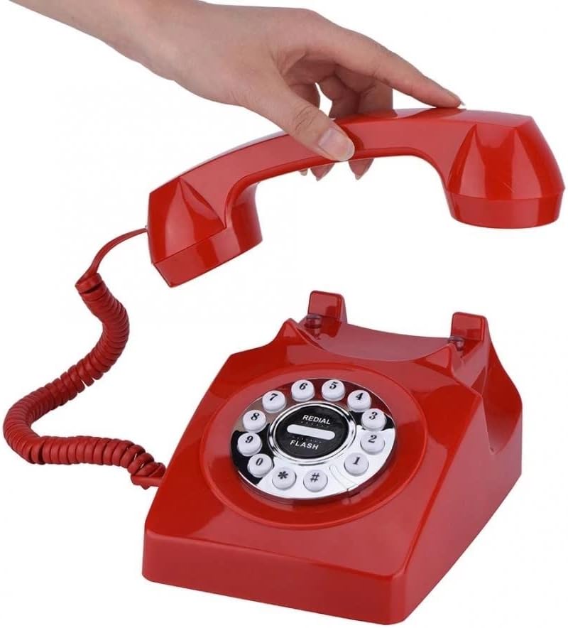 DLVKHKL ROTEY DIAL Telefone com fio Telefone retro para o escritório em casa cancelando o telefone antigo vintage