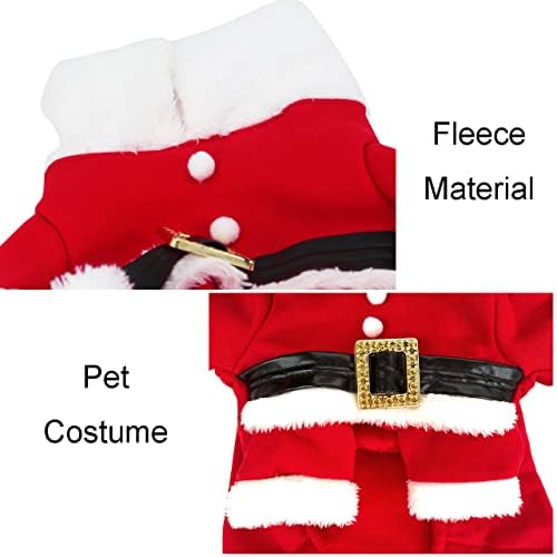 Traje de pavio de Natal de cão fofo ornaous, vestido de cosplay de xmas de estimação, roupa quente de fã de cachorro