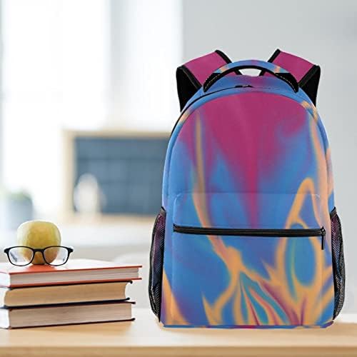 Kapohu Purple Yellow Tie Dye Casual School Backpack para meninos Bolsa de viagem para meninos de laptop para homens 11.5x8x16in