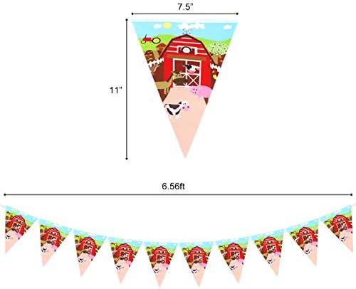 Cieovo Farm Animals Party Supplies - Serve 20 convidados inclui pratos de papel, copos, guardana