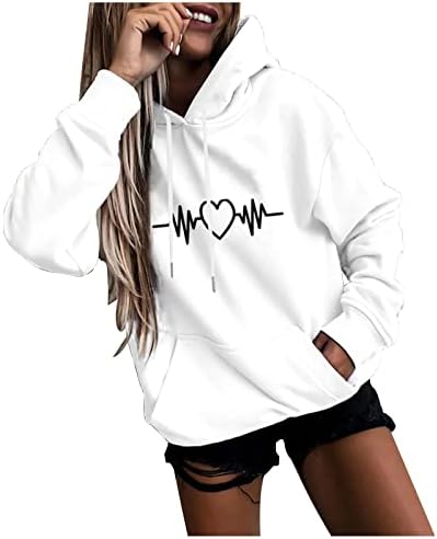 Fragarn Womens Pullover Hoodie Moda feminina Faça um moletom com capuz de capuz de capuz