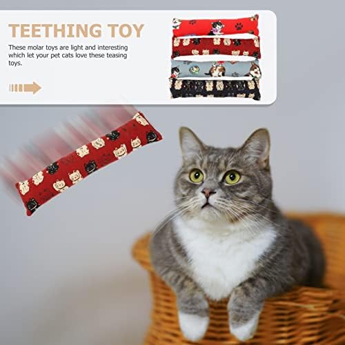 IPETBOOM Toys de dentição CAT NIP 4PCS CAT MAVELAR TRANTOS DE TRAMADORES DE GATO TORPOS MOLAR CAT CATNIP CATNIP TRIMO