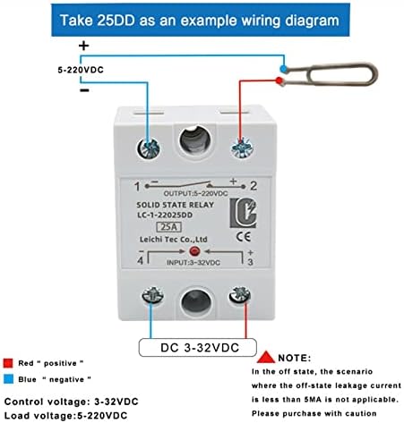 Revezamento de estado sólido exongy SSR 10dd 25dd 40dd 60dd 80dd 100dd 120dd 200dd 240dd DC Control DC SSR 5VDC 12VDC 24VDC 60VDC 220VDC