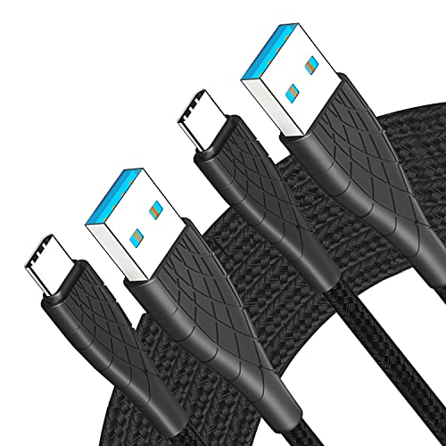 Cabo do carregador USB tipo C 6 pés+10 pés, cabo de carregamento para o Samsung Galaxy S22 S23 Plus Ultra Fe A52 5G
