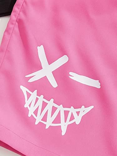 Cozyease Men's 2 peças define camisetas gráficas casuais camisetas e estampas de cintura de cordão