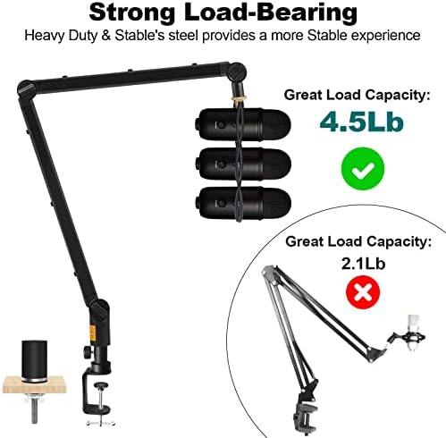 Braço de microfone de quadrado Squarock, suporte de microfone de microfone super forte suporte de microfone de microfone