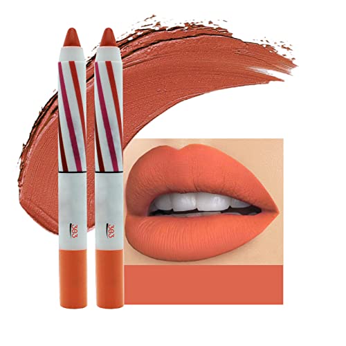 Lipstick de férias 2pc Lipstick lápis Lip Lip Velvet Silk Lip Gloss Maquiagem Lipos Lipliner Lipe Lipos Sexy Lip