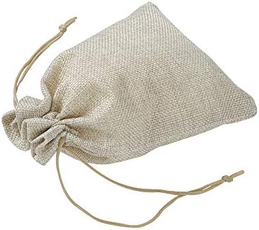 Beadthoven 50pcs Bolsas de serapilheira com sacola de bote de cordas