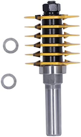 Cortador de bits do roteador da junta do dedo fafey, ajustável 2 dentes 1/2in Shank 1−13/16 policho do diâmetro do roteador de
