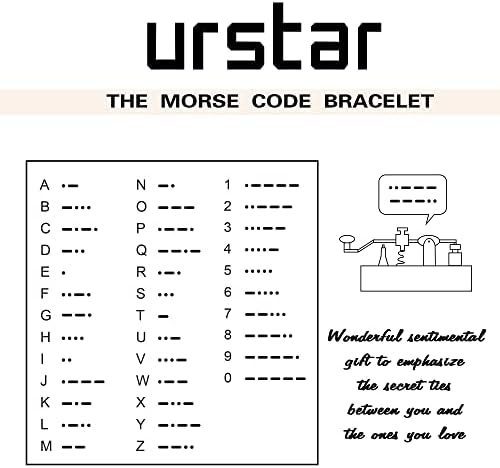 Bracelete de código Morse para homens presentes de graduação, 18K Real Gold Batings Bads On Leather Bracelet for Men Inspirational