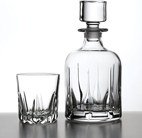 Royal Doulton Mode Whisky Decanter & Tumbler, claro