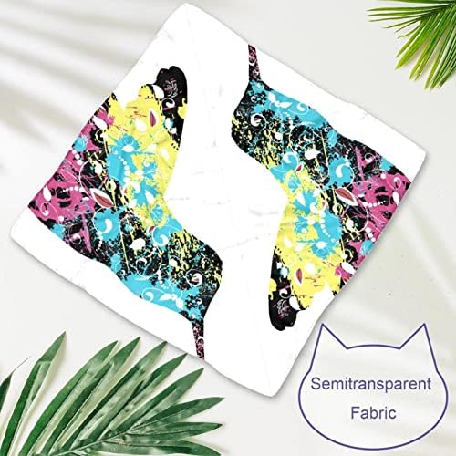 Cachorro bandana lenço de cachorro para cães bibs de cão de cão macio cachecol de cachecol personalizado acessórios para cuteiras para cães grandes e extras - 2 pacote de graffiti colorido de pássaro