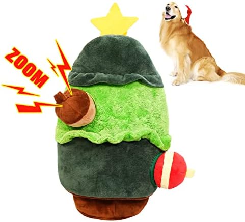 Deomfe Christmas Dog Toys para cães grandes - brinquedos de cachorrinho squeiros interativos, cachorro para a árvore 15 x8