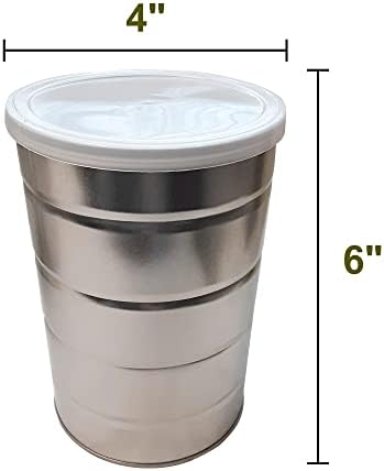 Latas de café vazias com tampas, lata de metal de 6 pacotes com tampa para armazenamento de cozinha, latas vazias para embalagens