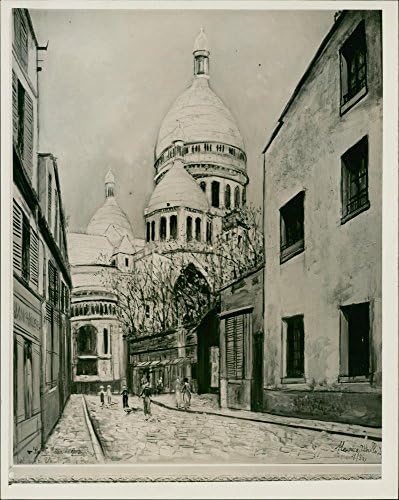 Foto vintage da pintura do pintor francês de Utrillo.