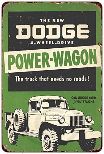 Kraze personalizado O Dodge Power-Wagon Vintage Look Reproduction Metal Sign 8 X 12¡