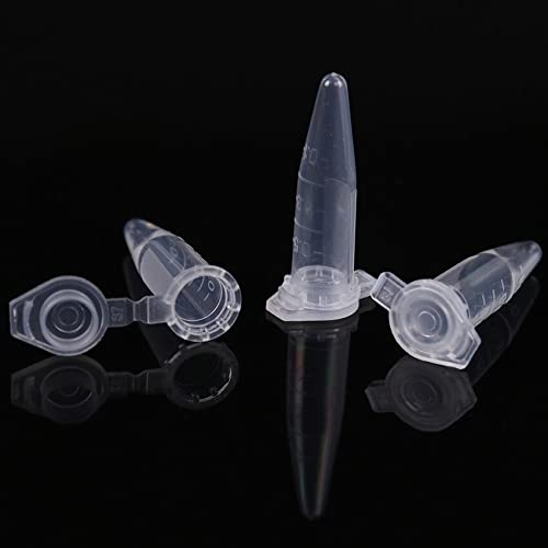 50pcs 0,5 ml com escala Mini Tubos de teste de teste de plástico centrífugo CENTRIFUGE CELE CELE