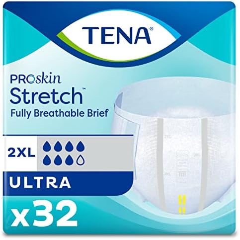 TENA Proskin ™ Stretch Ultra Incontiny Brief, absorção pesada, unissex, 2x-large,