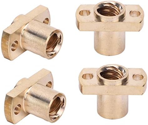 Porca trapezoidal - 4pcs porca trapezoidal T8 Brass H Flange Hardware Fixadores de impressoras 3D Acessórios 8mm 8mm