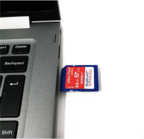 BigBuild Technology 64GB Ultra Fast SDXC 90MB/S Memory Card Compatível com Sony Alpha A7, A7 C, A7 II/III, A7R/A7S, A9, A99