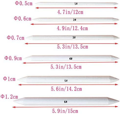 6 PCs misturando tocos e tortilhões, ferramentas de desenho de esboço, liquidificadores de arte para desenho de esboço