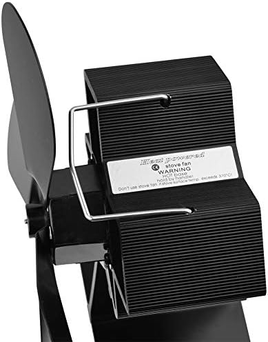 Guangming - ventilador de lareira movido a calor de 4 lâminas, ventilador de fogão a lenha ecológico com proteção de superaquecimento,