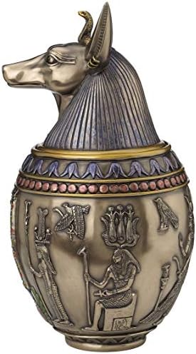JFSM Inc raro egípcio Anubis Dog Memorial Urna Jar