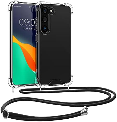 Caixa crossbody kwmobile compatível com a capa Samsung Galaxy S23 - Tampa de telefone transparente de TPU com cordão de corda de corda - transparente