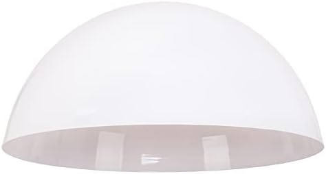 Goldswift 11,9 Diâmetro Grande tigela Globe Globe Shade para substituição de luminárias, tampa de abajur de vidro branco envidraçado de 12 polegadas para pingente de cozinha pingente de lustre de chão claro