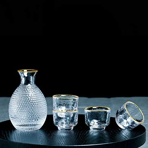 Conjunto de saquê de saquê de vidro japonês Conjunto de projeto tradicional pintado à mão