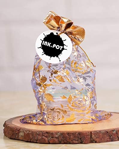 Inkdotpot Real Gold Foil abraços e beijos das novas etiquetas de casamento favorecem pendurar tags de papel 50 peças