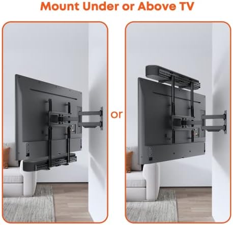 Bracket universal da barra de som da barra de som da barra de som para montagem acima ou na TV com suporte de base não deslizante