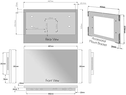 Soulaca 22 polegadas Smart Mirror TV para banheiro IP65 Sistema de webos à prova d'água com Alexa integrado ALCS WiFi Bluetooth