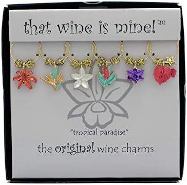 Upware de 6 peças Marcadores de vidro de vidro Charms de vidro de vinho Tags de vidro para copos de caule Festa de degustação de vinhos,