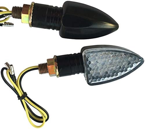 Motortogo Black Small LED Motorcycle Signal Blinkers Indicadores marcadores laterais Blinkers compatíveis para 1989 Honda