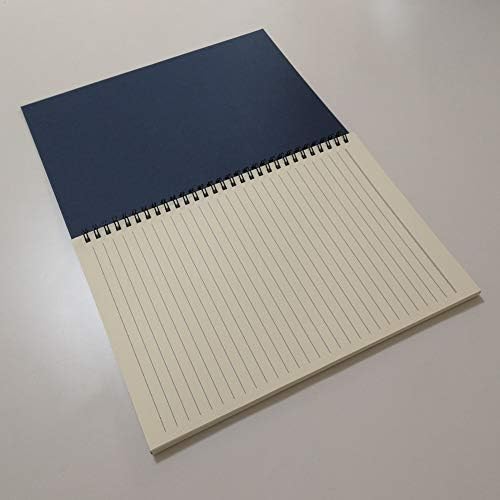 Yuree Spiral Notebook/Spiral Journal Alinhado, B5 Hard Kraft Tampa de Caderno Tirado no Caderno Timizado, 70 folhas, 10,5 x 7,3, azul