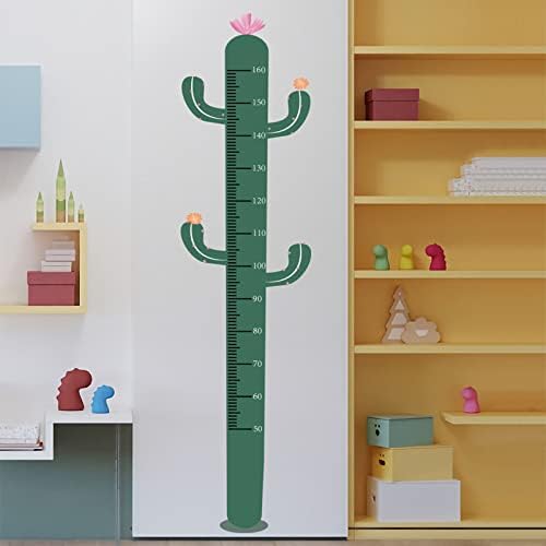 Adesivos de altura do cacto de desenho animado PVC Desenhos infantis de altura do desenho animado de altura infantil adesivos de altura