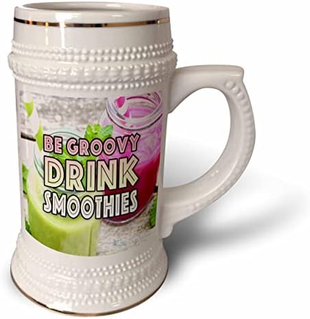 Imagem de 3drose de palavras Be Groovy Drink Smoothies - 22oz de caneca de Stein