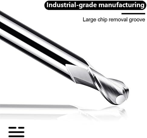 Vieue broca bits de 2 flautas finais de bola de bola Ferramentas de carboneto CNC Mills Thread Brills Brills de gravação de metal Mills