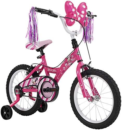 Huffy Disney Minnie Girl's Bike for Kids, Rodas de Treinamento, 12 e 16